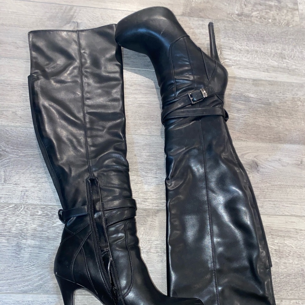 Black knee high boots
